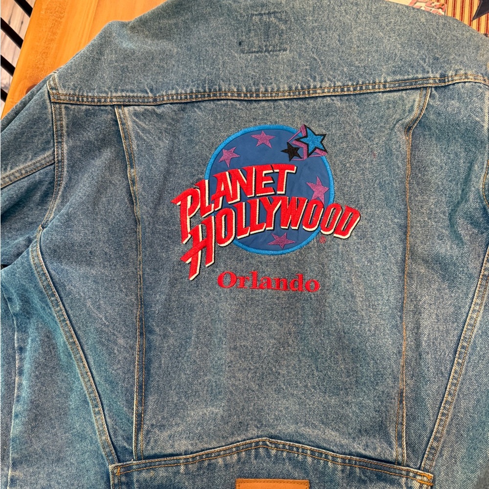 Vintage Planet Hollywood Orlando Women’s embroidered denim jacket